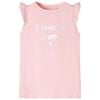 T-shirt enfants avec manches &agrave; volants rose clair 104
