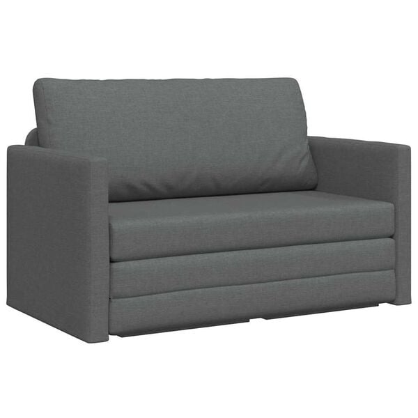 vidaXL Canap&eacute;-Lit 110cm Gris fonc&eacute; tissu