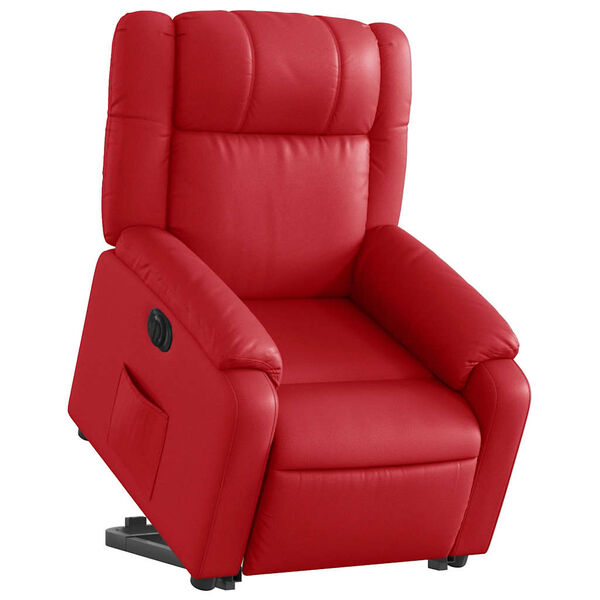 vidaXL Fauteuil inclinable &eacute;lectrique rouge similicuir