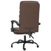vidaXL Fauteuil de massage inclinable de bureau Marron Similicuir