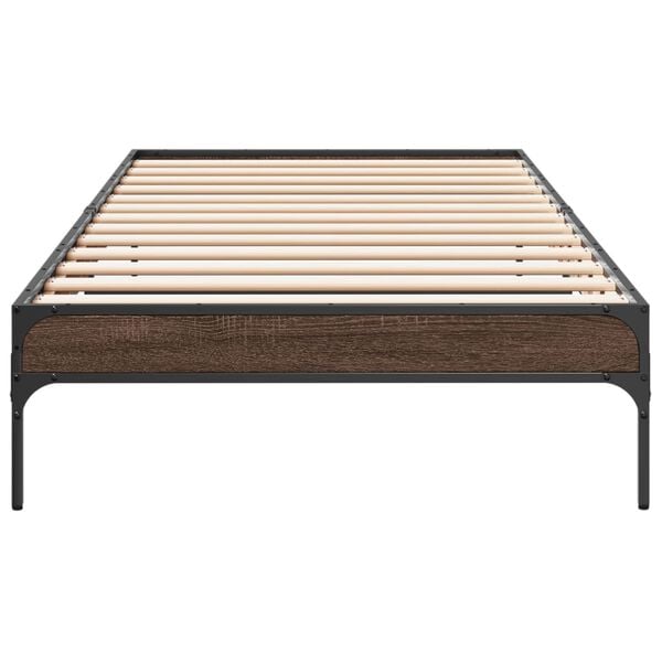 vidaXL Cadre de lit sans matelas ch&ecirc;ne marron 90x200 cm