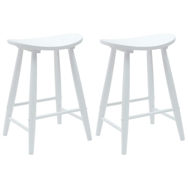 vidaXL Chaises de salle &agrave; manger 2 pcs Blanc 46 x 37 x 63 cm