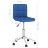 vidaXL Chaises pivotantes &agrave; manger lot de 4 bleu tissu