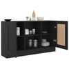vidaXL Buffet Noir 120x30,5x70 cm Bois d'ingénierie