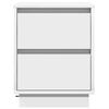 vidaXL Cabinet de chevet avec tiroir 2 pcs Blanc 39 x 34,5 x 50 cm