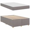vidaXL Cadre de lit avec matelas Taupe 120 x 200 cm tissu