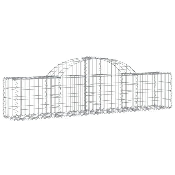 vidaXL Paniers à gabions arqués 30 pcs 200x30x40/60 cm Fer galvanisé