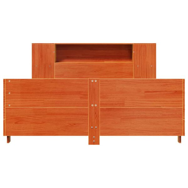 vidaXL Cadre de lit sans matelas cire marron 160x200cm bois pin massif