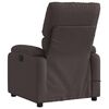 vidaXL Fauteuil de massage inclinable &eacute;lectrique Marron fonc&eacute; Tissu