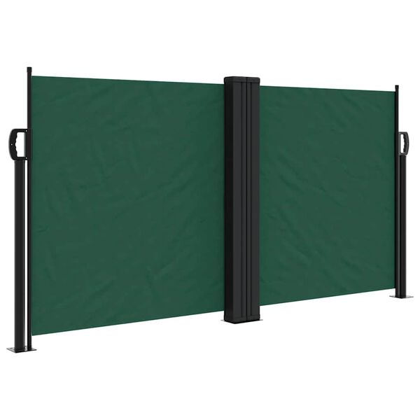 vidaXL Auvent lat&eacute;ral r&eacute;tractable vert fonc&eacute; 120x1200 cm