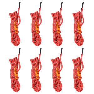 vidaXL Cordes de haubanage avec cl&eacute;s r&eacute;fl&eacute;chissantes 8 pcs 4 m 4 mm