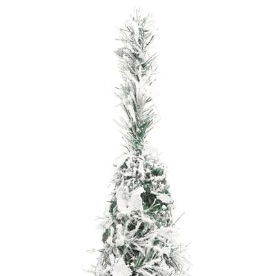 vidaXL Sapin de Noël artificiel escamotable neige floquée 50 LED 120cm