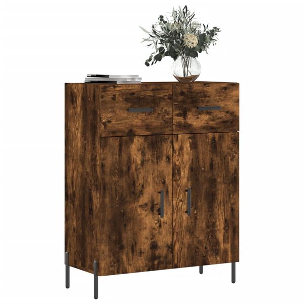 vidaXL Buffet ch&ecirc;ne fum&eacute; 69,5x34x90 cm bois d'ing&eacute;nierie