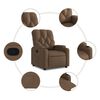 vidaXL Fauteuil inclinable Marron Tissu