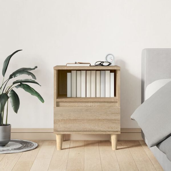 vidaXL Tables de chevet 2 pcs Ch&ecirc;ne sonoma 40x35x50 cm
