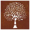 vidaXL D&eacute;coration murale jardin 55x55 cm acier corten design d'arbre