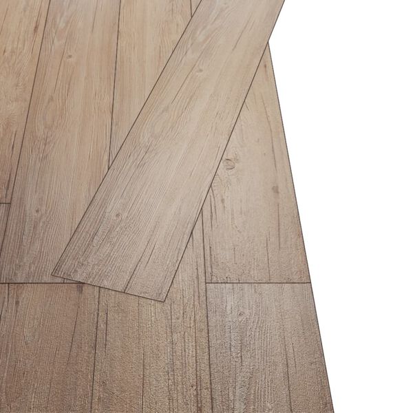 vidaXL Planches de plancher PVC autoadh&eacute;sif 2,51 m&sup2; 2 mm Marron ch&ecirc;ne