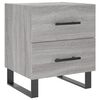 vidaXL Tables de chevet 2 pcs sonoma gris 40x35x47,5 cm