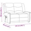 vidaXL Fauteuil de massage inclinable 2 places taupe tissu microfibre