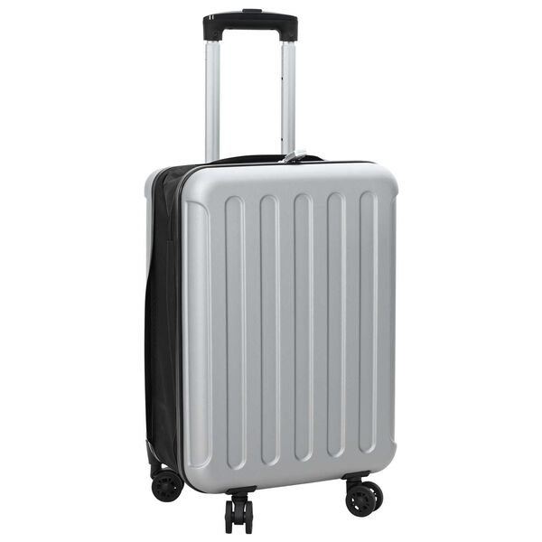vidaXL Valise avec verrouillage Argent 34 x 23 x 55.5 cm Plastic ABS