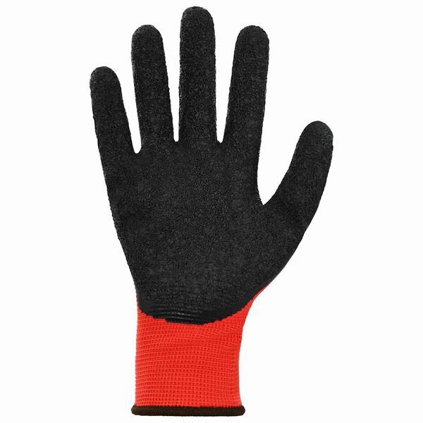 vidaXL Gants de Travail 24 pcs Rouge et Noir 8 / m Rev&ecirc;tement en latex