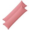 vidaXL Coussin avec oreiller HOUTEN 2 pi&egrave;ces Rose Lin synth&eacute;tique