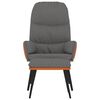 vidaXL Chaise de relaxation avec tabouret Gris clair Tissu