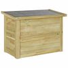 vidaXL Bo&icirc;te de rangement Pin&egrave;de impr&eacute;gn&eacute;e 80 x 44,5 x 57,5 cm Naturel