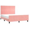 vidaXL Cadre de lit sans matelas rose 140x190 cm velours