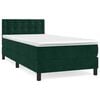 vidaXL Sommier &agrave; lattes de lit avec matelas Vert fonc&eacute; 100x200 cm