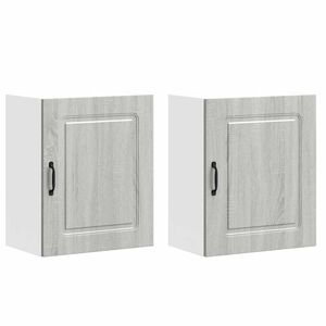 vidaXL Armoires murales de cuisine 2 pcs Kalmar Gris Sonoma en bois d'ing&eacute;nierie