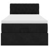 vidaXL Cadre de lit ottoman avec matelas noir 80x200 cm velours