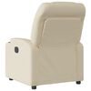 vidaXL Fauteuil inclinable Cr&egrave;me Tissu
