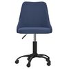 vidaXL Chaise pivotante &agrave; manger Bleu Tissu