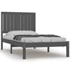 vidaXL Cadre de lit sans matelas gris 90x190 cm bois de pin massif