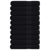 vidaXL Serviettes de sauna FROGN 10 pcs noir 80x200 cm 360 g/m&sup2;
