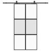 vidaXL Porte coulissante avec kit de quincaillerie noir 102,5x205 cm