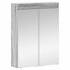 vidaXL Amoire de salle de bain avec miroir TULUM Gris Sonoma