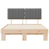 vidaXL Cadre de lit avec t&ecirc;te de lit rembourr&eacute;e Gris clair