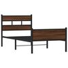 vidaXL Cadre de lit sans matelas ch&ecirc;ne marron 90x190cm bois ing&eacute;nierie