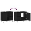 vidaXL Meuble de Lavabo de Salle de Bain Chêne noir 65 x 33 x 60 cm