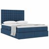 vidaXL Lit avec rangement et matelas Bleu 140 x 200 cm Polyester