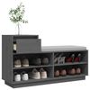 vidaXL Armoire &agrave; chaussures Gris 110x34x61 cm Bois de pin massif