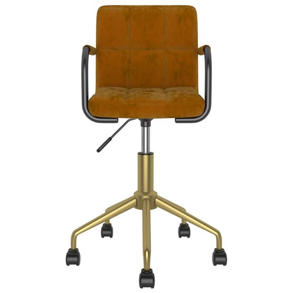 vidaXL Chaises pivotantes &agrave; manger lot de 2 marron velours