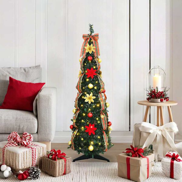 vidaXL Sapin de No&euml;l artificiel avec 50 LED Vert 125 cm PVC