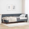 vidaXL Cadre de lit d'angle avec matelas Autre 2 pcs Gris Velours