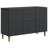 vidaXL Buffet Noir 89 x 34,5 x 60 cm Bois d'ing&eacute;nierie