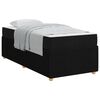vidaXL Cadre de lit Noir 90 x 190 cm tissu