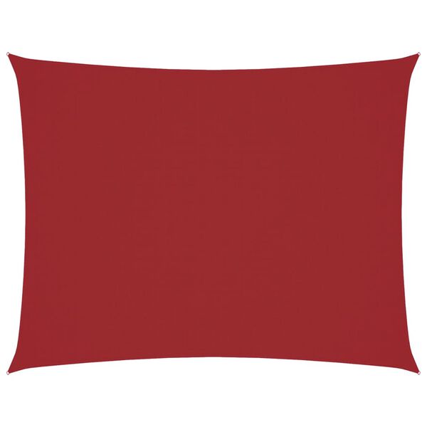 vidaXL Voile de parasol tissu oxford rectangulaire 6x7 m rouge