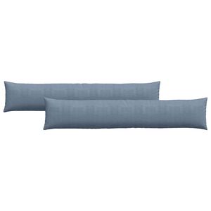 vidaXL Coussins de canap&eacute; 2 pcs Bleu 200 x 40 cm